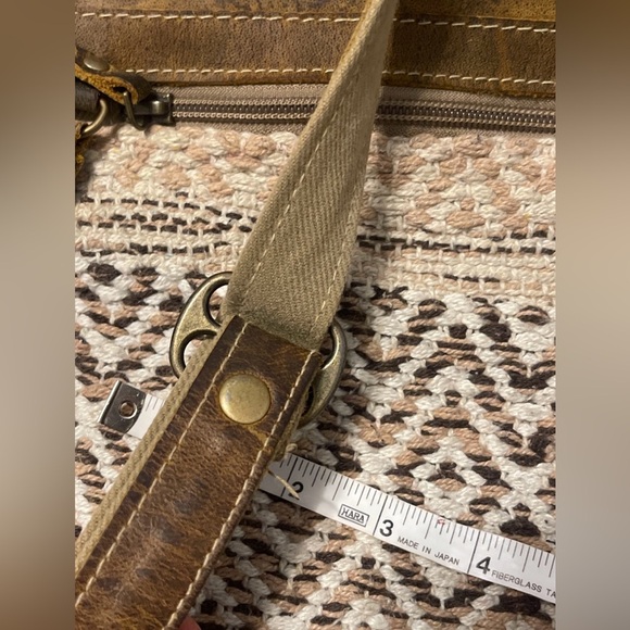 MYRA WESTERN CROSSBODY BAG LEATHER & COTTON MESSENGER
HANDBAG SHOULDER BAG - Picture 11 of 14